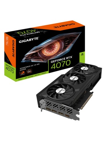 GIGABYTE Tarjeta Gráfica GeForce RTX 4070 WINDFORCE OC V2 12G - 12GB GDDR6, 192bit, PCI-E 4.0, 2490MHz Core Clock, 3 x