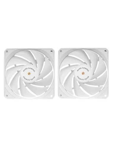 Mars Gaming MF-NCLX2W Carcasa del ordenador Ventilador 12 cm Blanco 2 pieza(s)