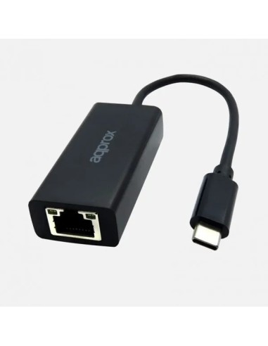 Approx APPC43 cambiador de género para cable USB Type-C RJ-45 Negro