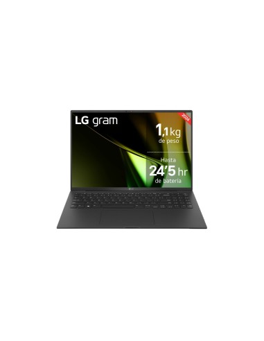 LG Gram 16ZD90S Intel Core Ultra 7 155H Portátil 40,6 cm (16") WQXGA 16 GB LPDDR5-SDRAM 512 GB SSD Wi-Fi 6E (802.11ax) Negro