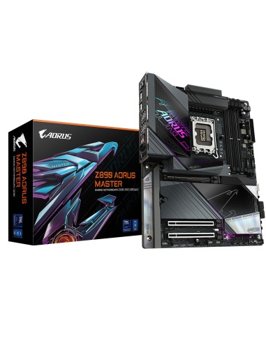 GIGABYTE Placa base Z890 AORUS MASTER - Compatible con CPUs Intel Core Ultra (Serie 2), VRM de 18+1+2 fases, hasta 9500MHz DDR5