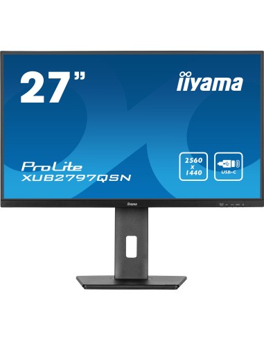 iiyama ProLite XUB2797QSN-B2 pantalla para PC 68,6 cm (27") 2560 x 1440 Pixeles 2K Ultra HD LED Negro