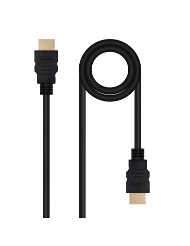 Nanocable Cable HDMI V2.0 4K@60Hz 18Gbps A M-A M, 1 m, Negro