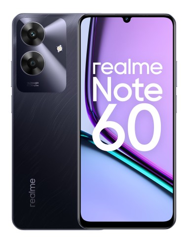 realme Note 60 17,1 cm (6.74") SIM doble Android 14 4G USB Tipo C 4 GB 128 GB 5000 mAh Negro, Color mármol