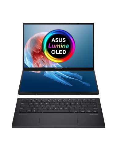 ASUS Zenbook Duo OLED UX8406MA-QL396W - Ordenador Portátil 14" WUXGA (Intel Core Ultra 9 185H, 32GB RAM, 1TB SSD, Arc Graphics,