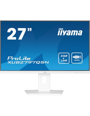 iiyama G-MASTER XUB2797QSN-W2 pantalla para PC 68,6 cm (27") 2560 x 1440 Pixeles 4K Ultra HD LED Blanco