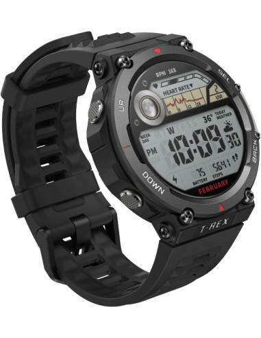 Amazfit T-Rex 2 3,53 cm (1.39") AMOLED 47 mm Digital 454 x 454 Pixeles Pantalla táctil Negro GPS (satélite)