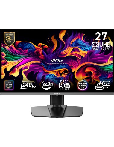 MSI MPG 272URX QD-OLED pantalla para PC 67,3 cm (26.5") 3840 x 2160 Pixeles 4K Ultra HD Negro