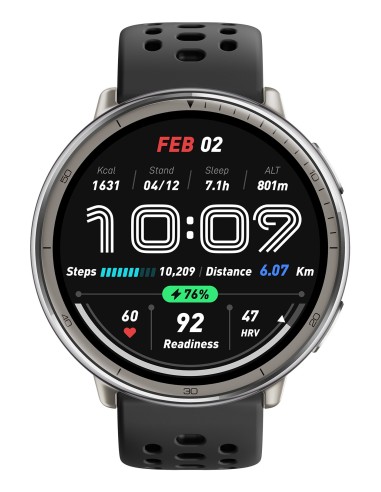 Amazfit Active 2 3,35 cm (1.32") AMOLED Digital 466 x 466 Pixeles Pantalla táctil Plata GPS (satélite)